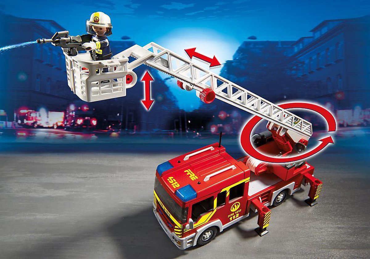 PLAYMOBIL Brandweer Ladderwagen met licht en sirene - 5362 | bol.com