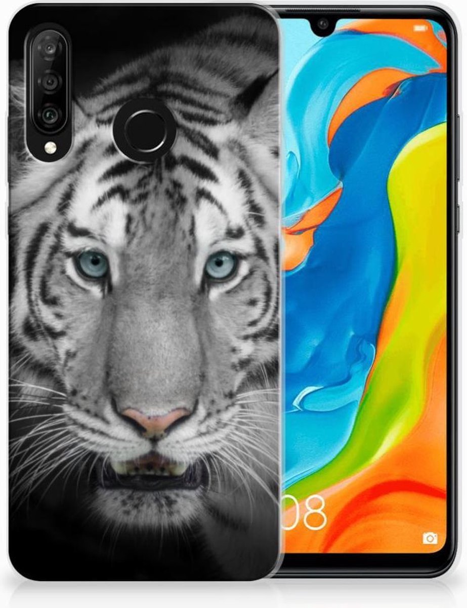 Huawei P30 Lite TPU Hoesje Tijger