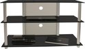 VCM Olopa - Tv-meubel - Zwart - Aluminium/Glas