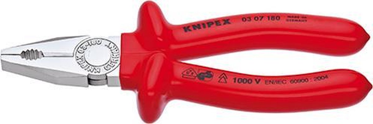 Knipex 03 07 160 Combitang Verchroomd Dompelisolatie VDE S 160mm