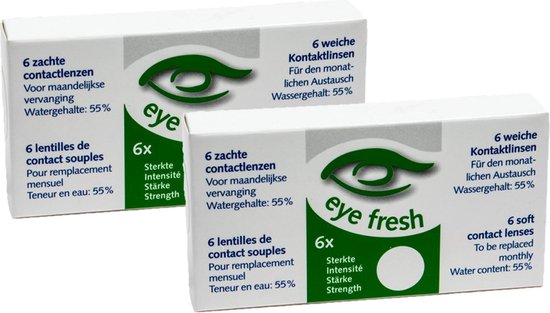 Eye Fresh maandlenzen -5,25 - 12 stuks – voordeelverpakking - zachte contactlenzen