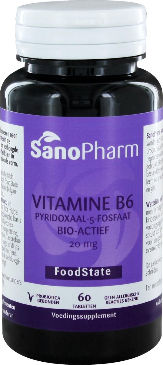 SanoPharm Vitamine B6 Pyridoxine 20 Mg 60 Tabletten