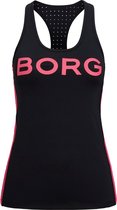 Bjorn Borg LA stripe dames sporttop - performance - zwart / roze - maat L