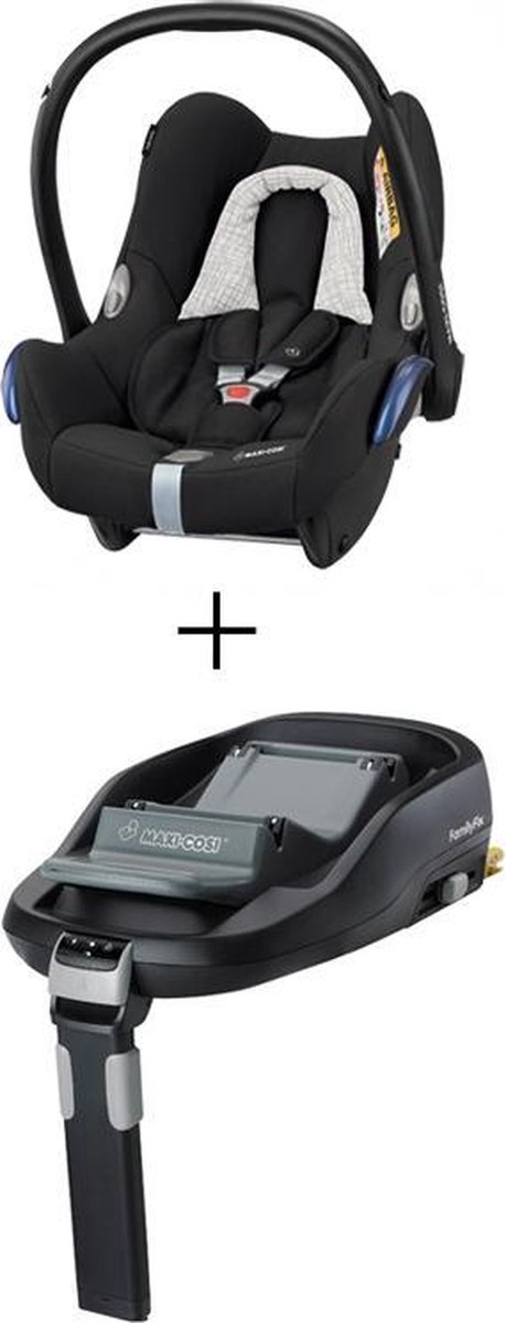 SUPER DEAL! MAXI-COSI CABRIOFIX BLACK GRID + MAXI-COSI FAMILYFIX | bol.com