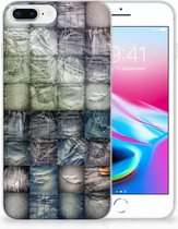 Geschikt voor Apple iPhone 7 Plus | 8 Plus TPU-silicone Hoesje Spijkerbroeken
