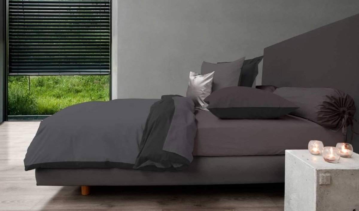 HNL Dekbedovertrek Perkal Uni - Lila 200x220