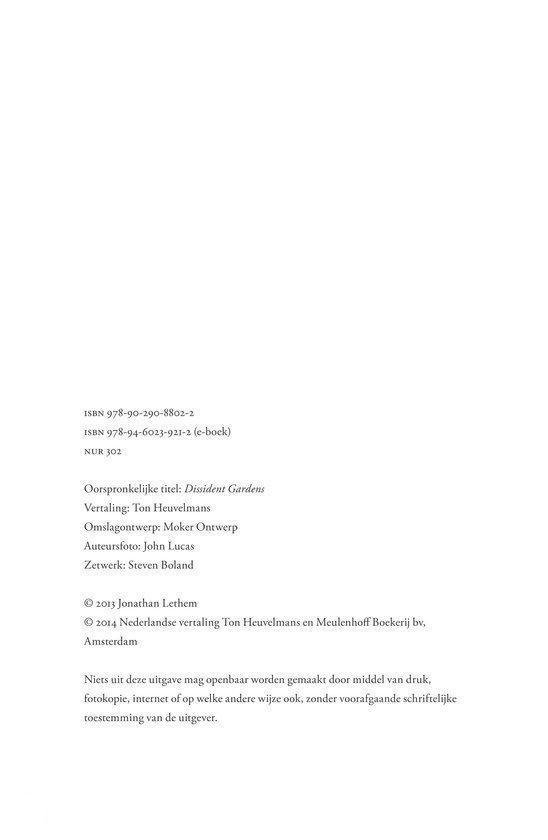 De dissidenten (ebook), Jonathan Lethem 9789460239212 Boeken bol