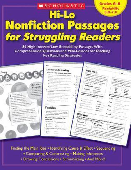 Hi-Lo Nonfiction Passages for Struggling Readers - cover