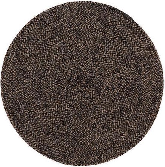 Placemat Ella rond zwart set/4 bol