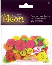 Assorted Buttons (50g) - Neon