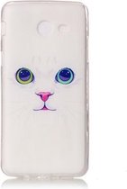 Samsung Galaxy J7 (2017) - Hoes, cover, case - TPU - Wit - Kat