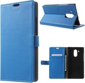 Litchi Cover wallet case hoesje Huawei Ascend Mate 8 blauw