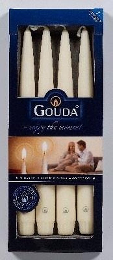 GOUDA Dinerkaars Gouda kaarsen 245/22 doos 8 ivoor 4 stuks) |