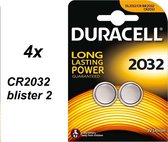Duracell CR2032 Lithium Batterijen 3V - 4 x 2 blister