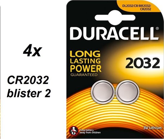Duracell CR2032 Lithium Batterijen 3V - 4 x 2 blister | bol.com
