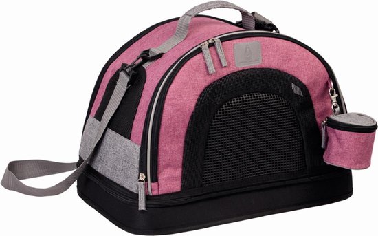 Nobby - honden tas borneo 3 in 1 mauve/grijs 47 x 32,5 x 30,5 cm