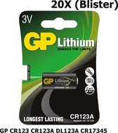 20 Stuks - GP CR123 CR123A DL123A CR17345 Lithium batterij