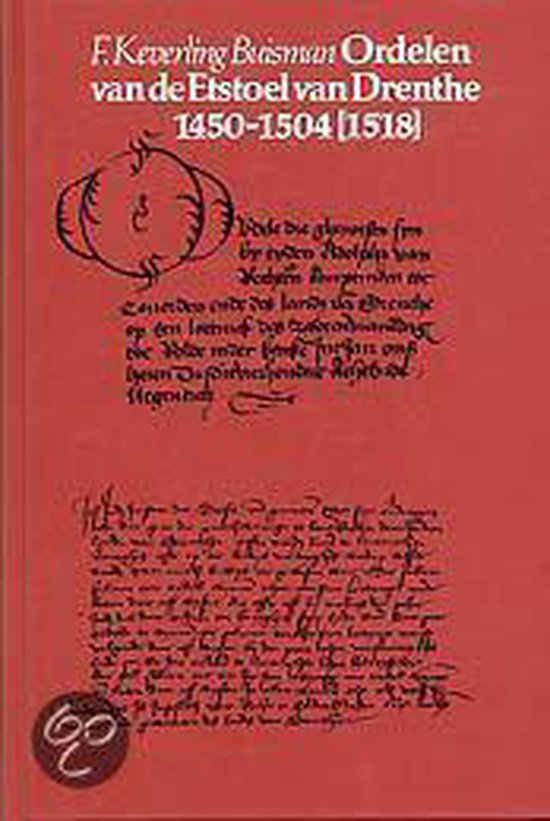 ORDELEN VAN DE ETSTOEL VAN DRENTHE 1450- - cover