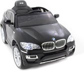 BMW X6 Accu Kinderauto 12V - Zwart - Licentie - 2 motoren - 2.4 Ghz afstandbediening+ MP3 + leer + sterke EVA banden