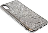 Bling bling hoesje zilver Geschikt voor iPhone XR