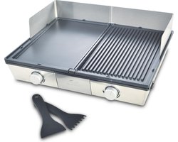 Solis Deli Grill 7951 Grill Apparaat - Bakplaat Electrisch - Grillplaat RVS - Xylan Anti-Aanbaklaag - Zilver/Zwart