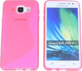 Samsung Galaxy A3 2016 (A310) S Line Gel Silicone Case Hoesje Transparant Neon Roze Pink