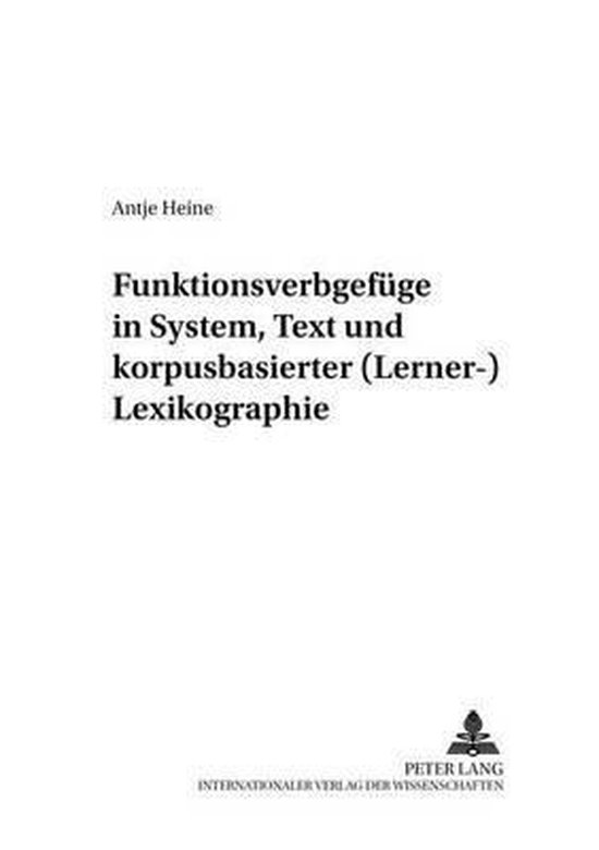 Funktionsverbgefüge in System, Text und korpusbasierter (Le ... - cover