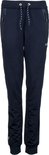 Donkerblauwe joggingbroek met trekkoord en ritszakken.