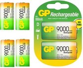 3 x Blisters ( 6 stuks) GP 1.2V D / HR20 9000mAh NiMh oplaadbare batterij