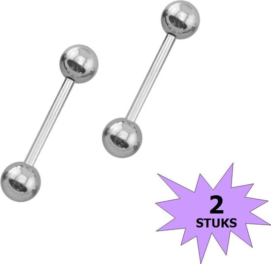 Barbell Piercing 12mm Zilver