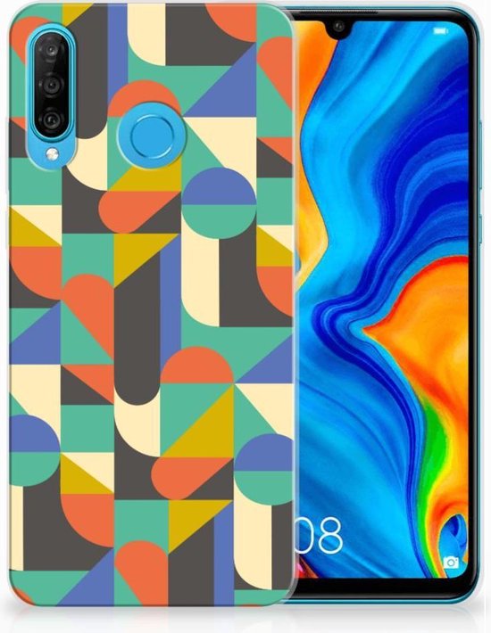 Bumper Housse Etui pour Huawei P30 Lite Coque Funky Retro