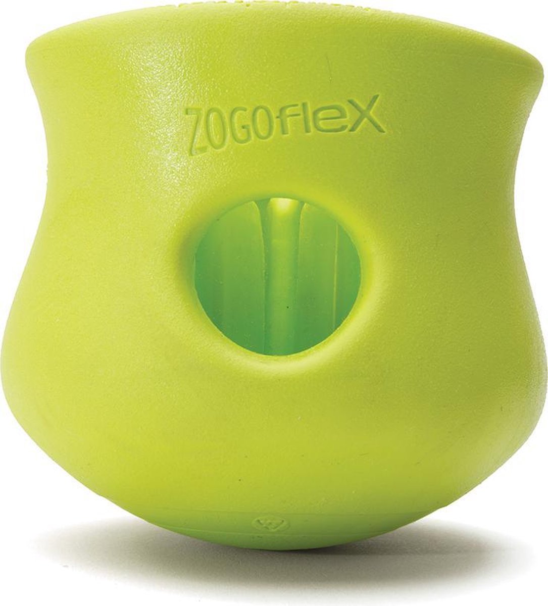 West Paw Toppl Zogoflex - Sterk Honden Speelgoed - Slowfeeder - Groen - Large - 10 cm