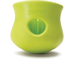 West Paw Toppl Zogoflex - Sterk Honden Speelgoed - Slowfeeder - Groen - Large - 10 cm