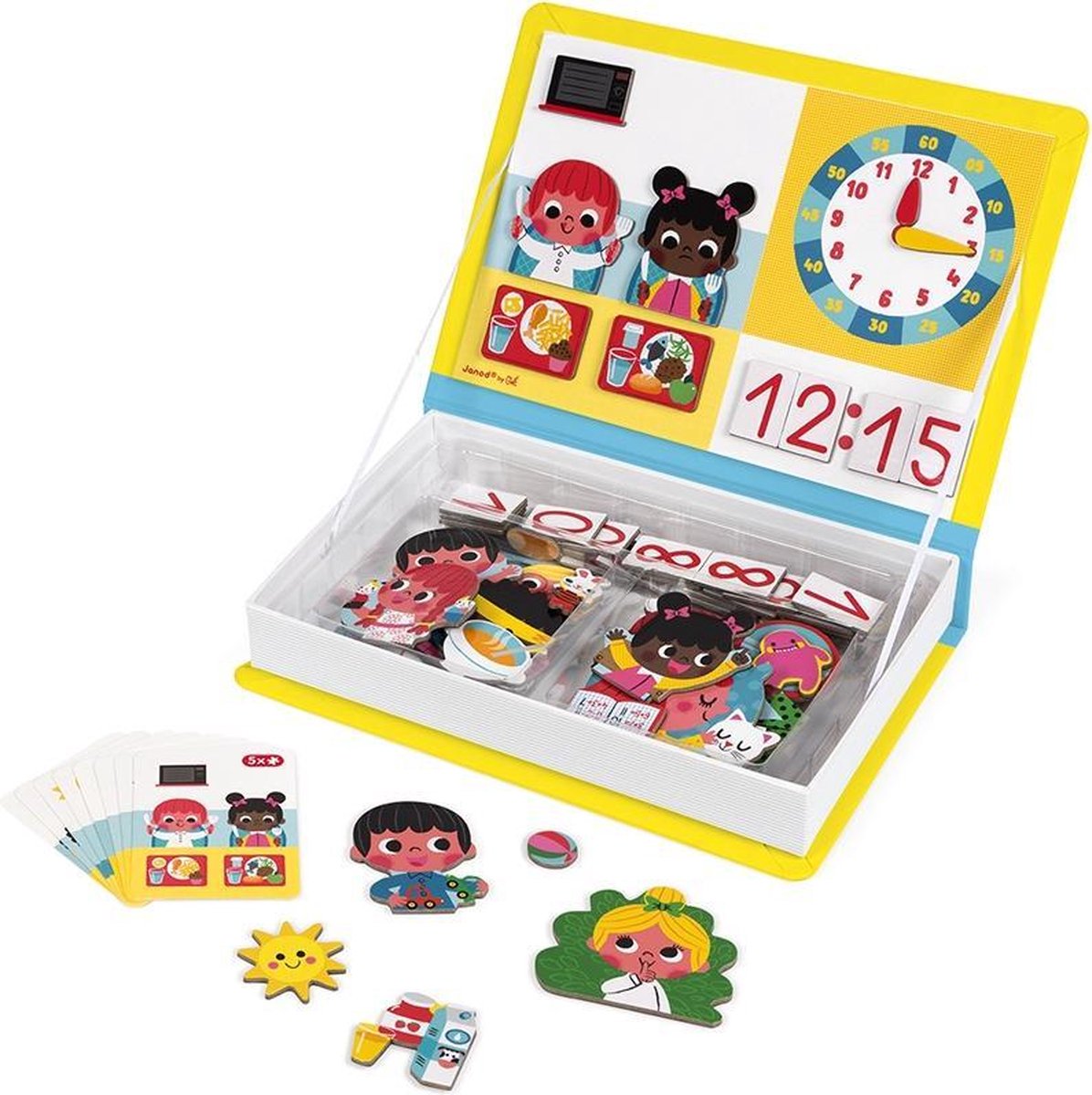 Janod - Magnetibook - Klok Kijken - Magneetboek Speelset — afbeelding 3