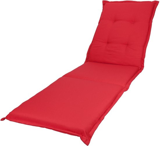 Kopu® bankkussen Prisma Red | Tuinkussen voor tuinbank | Rood bankkussen 180 x 50 cm | 19 kleuren | Dralon | Stevig schuim voor extra comfort | Kussen met teflonlaag