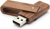 Walnoot hout uitklap USB stick 32gb -1 jaar garantie – A graden klasse chip
