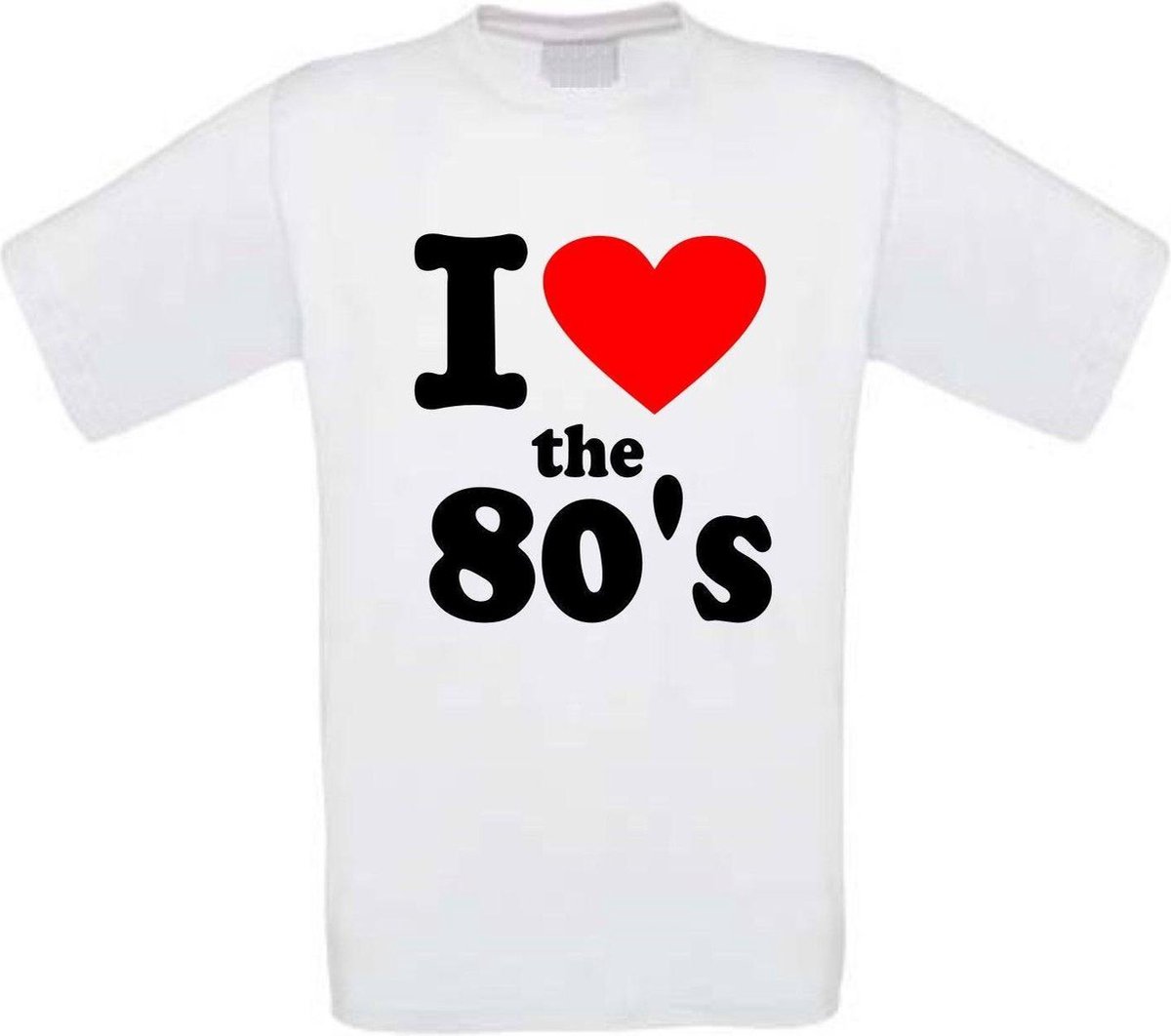 I love the 80's t-shirt maat L wit