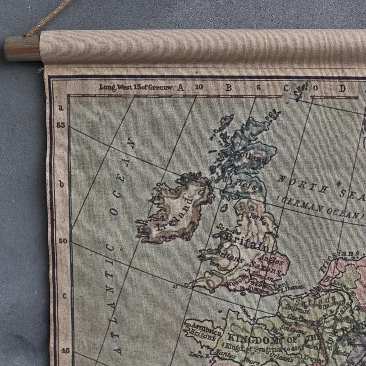 Oude landkaart Europa Germaanse rijk op canvas | bol.com