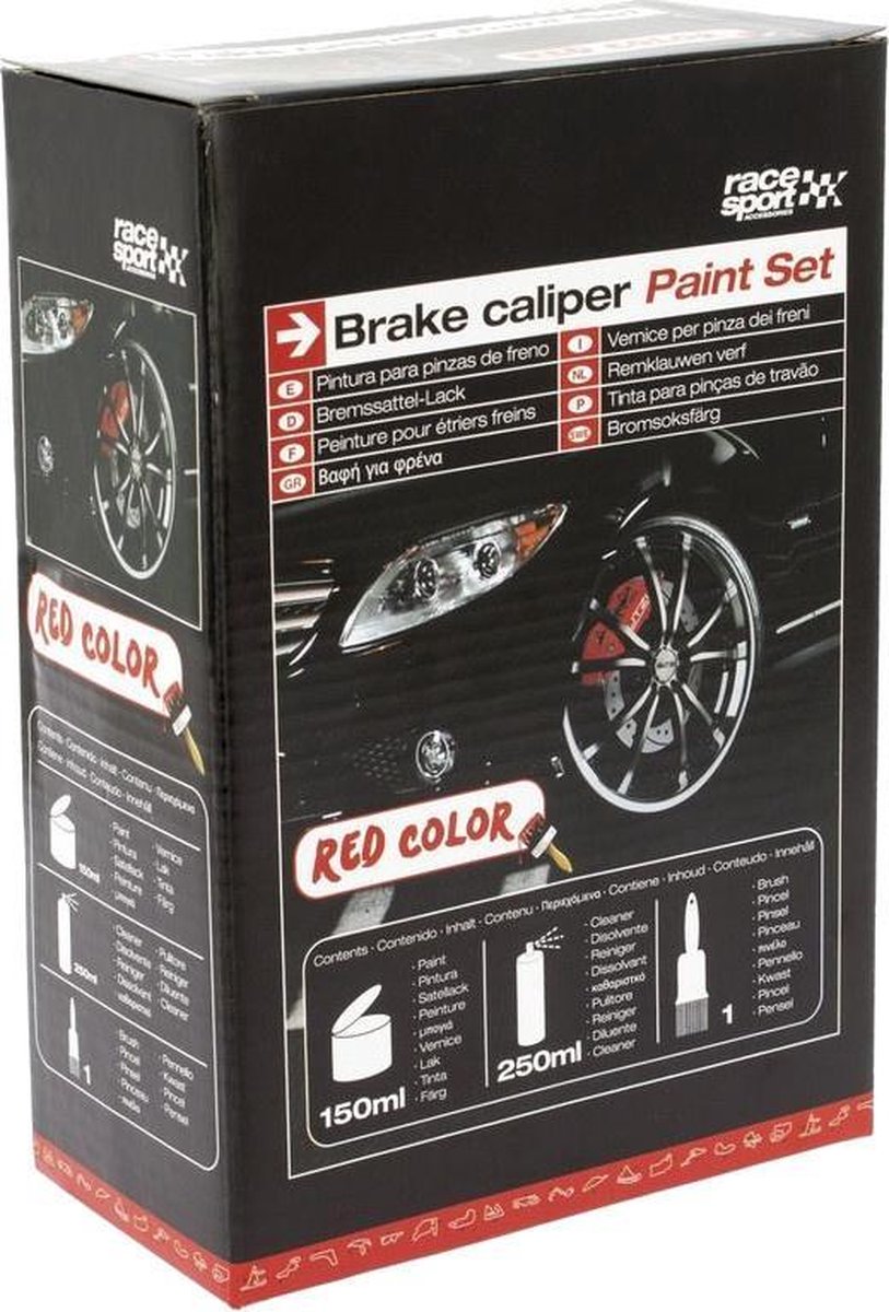 Kit de peinture pour étrier de frein Race Sport Rouge 3 pièces