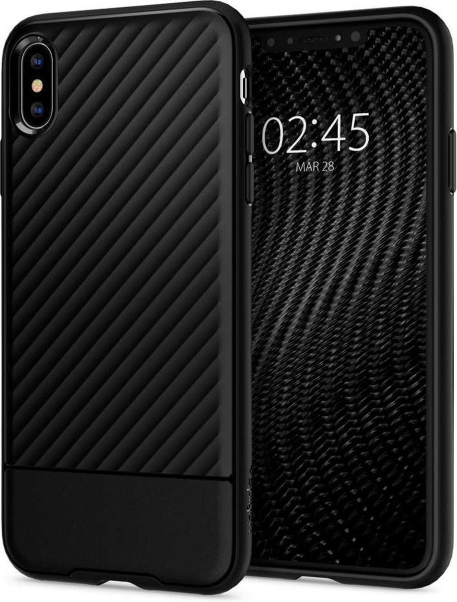 Spigen Core Armor Case Flexibel TPU Hoesje Apple iPhone XS Max Zwart