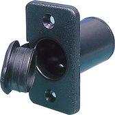 Dubbel flush frame zwart met USB 2.4A en 12V