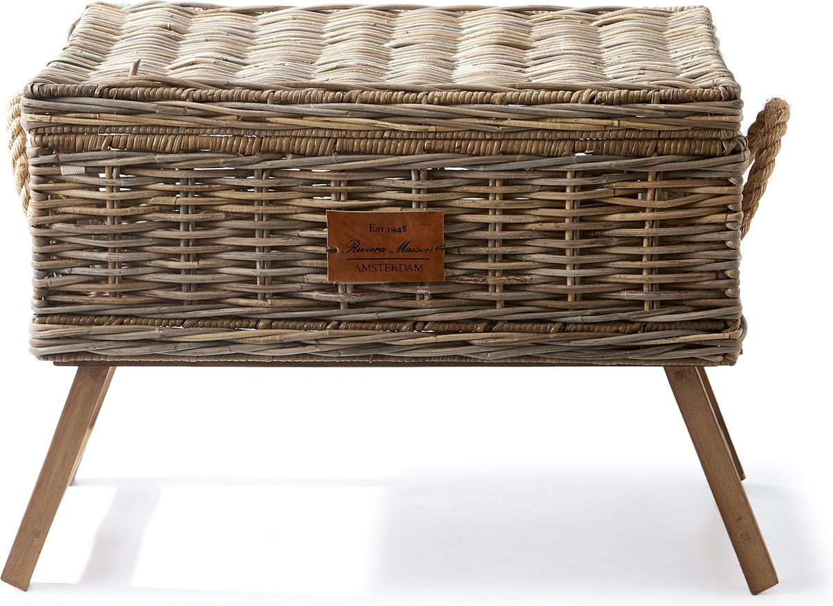 Riviera Maison Rustic Rattan Storage Basket Tray Opbergmand
