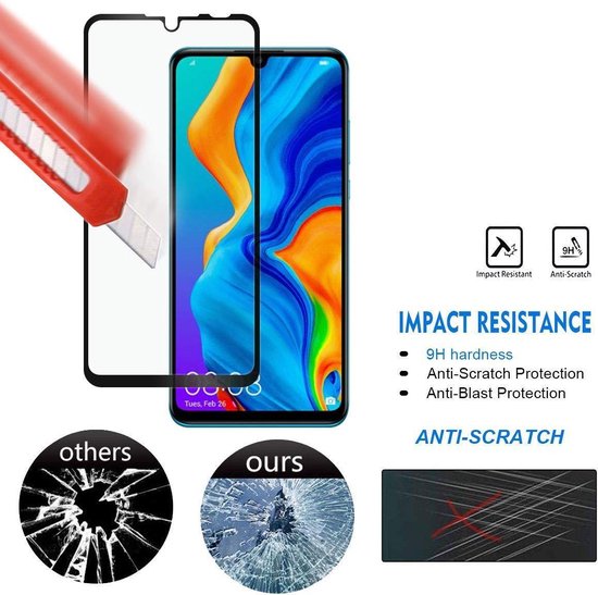 3 Vetri Temperati 9H Per Huawei P30 Lite, Anti-graffio, Anti-impronta, Installazione Facile E Trasparenza Al 99,9%