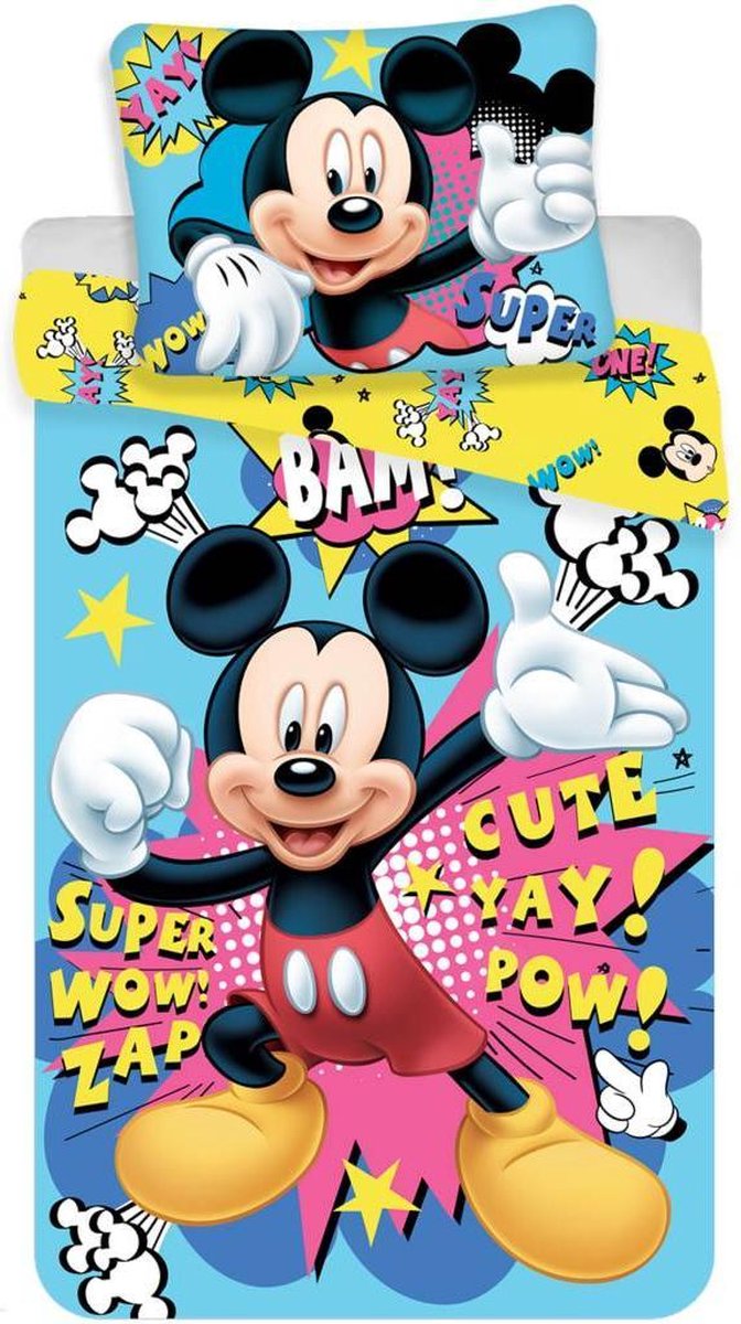 Disney Mickey Mouse Bam - Dekbedovertrek - Eenpersoons - 140 x 200 cm - Polyester