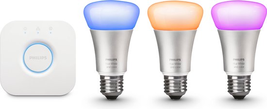 PHILIPS HUE Starterkit - wit en gekleurd licht - E27 - Smart Gear Compare