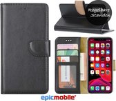 iPhone 11 PRO MAX Hoesje - Book Case - Portemonnee Hoes - Wallet bookcase - iPhone 11 PRO MAX book cover - ZWART - Epicmobile