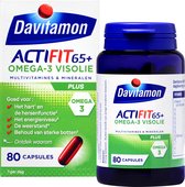 Davitamon Actifit 65+ Omega-3 Visolie - Multivitamine voor 60 plussers  - 80 stuks - Voedingssupplement