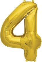 XL Folieballon 4 (90cm) Goud