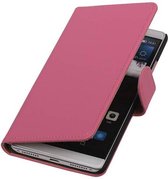 Mobieletelefoonhoesje.nl - Huawei Mate S Cover Effen Bookstyle Roze