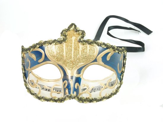 Masque vénitien bleu bleu - thème d'événement de fête de carnaval italien  habiller... | bol.com